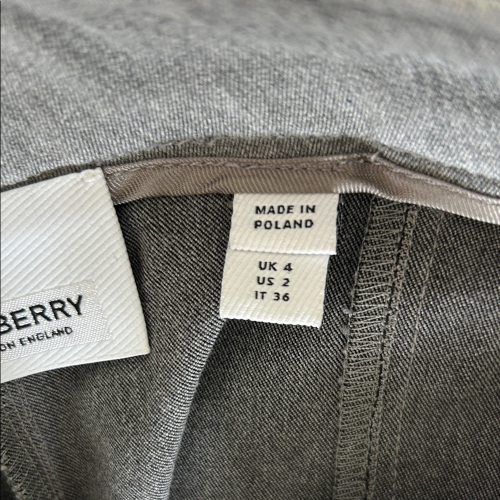 Burberry Gray Tailored Stretch Waistband Pants Equestrian ridingpants US 2 - Picture 5 of 16